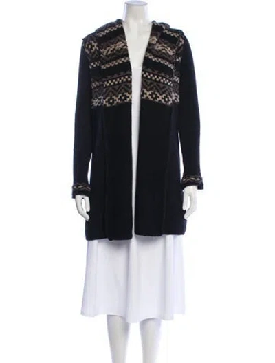 Pre-owned Vince Cashmere Printed Sweater In Black