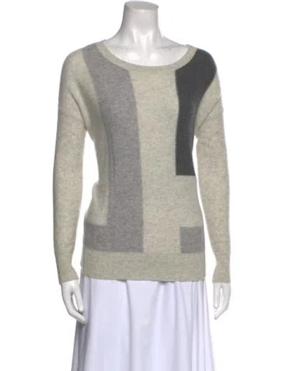 Pre-owned Vince Cashmere Printed Sweater In Neutral