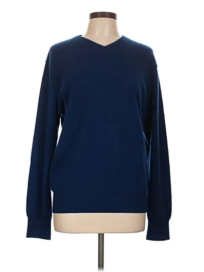 Pre-owned Vince Cashmere Pullover Sweater In Blue