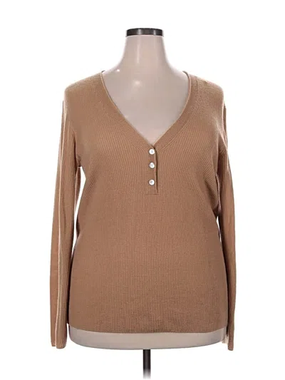 Pre-owned Vince Cashmere Pullover Sweater In Brown
