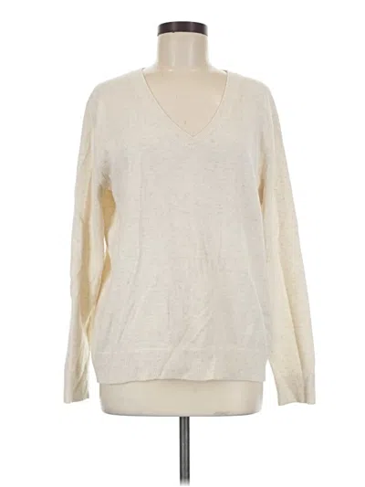 Pre-owned Vince Cashmere Pullover Sweater In Ivory