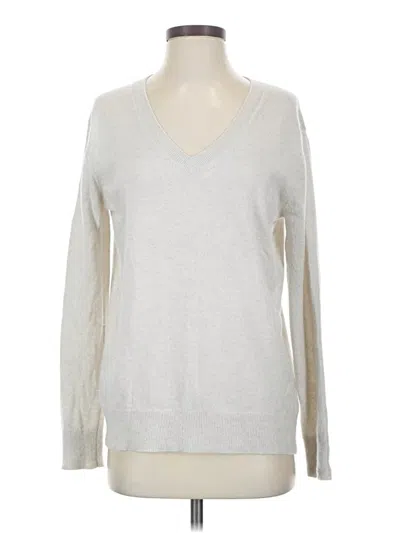 Pre-owned Vince Cashmere Pullover Sweater In Silver