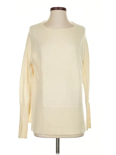 Pre-owned Vince Cashmere Pullover Sweater In White