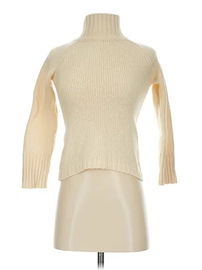 Pre-owned Vince Cashmere Pullover Sweater In White