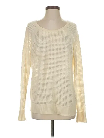 Pre-owned Vince Cashmere Pullover Sweater In White