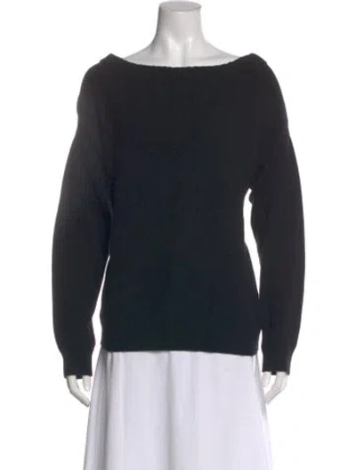 Pre-owned Vince Cashmere Scoop Neck Sweater In Black