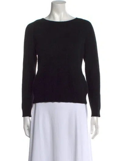 Pre-owned Vince Cashmere Scoop Neck Sweater In Black