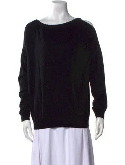 Pre-owned Vince Cashmere Scoop Neck Sweater In Black