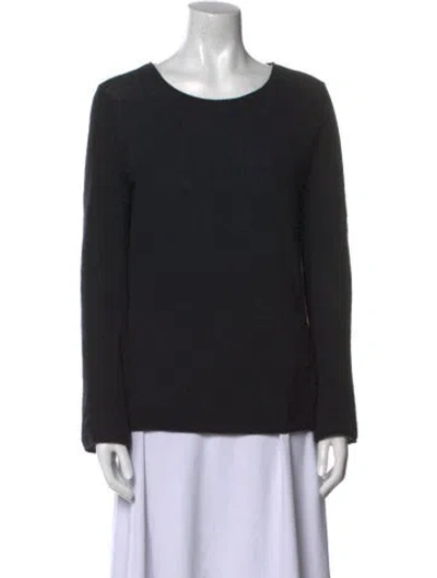 Pre-owned Vince Cashmere Scoop Neck Sweater In Black