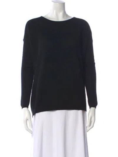 Pre-owned Vince Cashmere Scoop Neck Sweater In Black