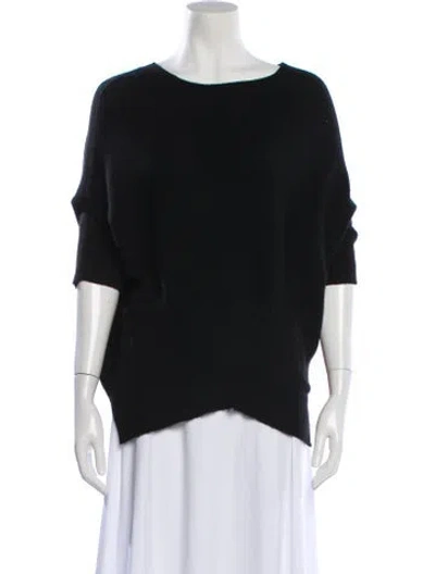 Pre-owned Vince Cashmere Scoop Neck Sweater In Black