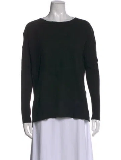 Pre-owned Vince Cashmere Scoop Neck Sweater In Black