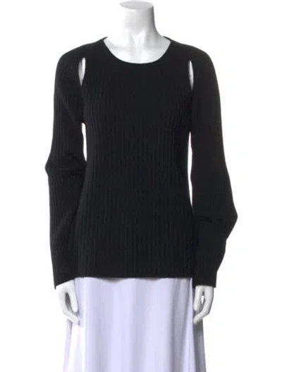 Pre-owned Vince Cashmere Scoop Neck Sweater In Black