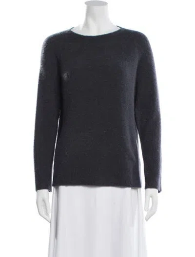 Pre-owned Vince Cashmere Scoop Neck Sweater In Blue