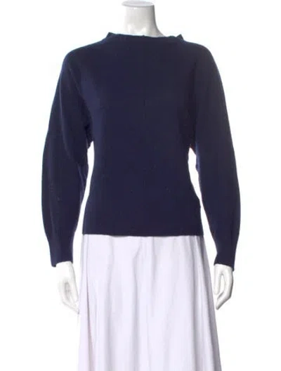 Pre-owned Vince Cashmere Scoop Neck Sweater In Blue
