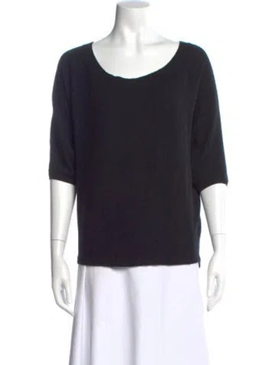Pre-owned Vince Cashmere Scoop Neck Sweater In Blue