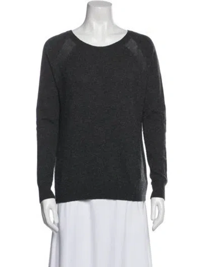 Pre-owned Vince Cashmere Scoop Neck Sweater In Blue
