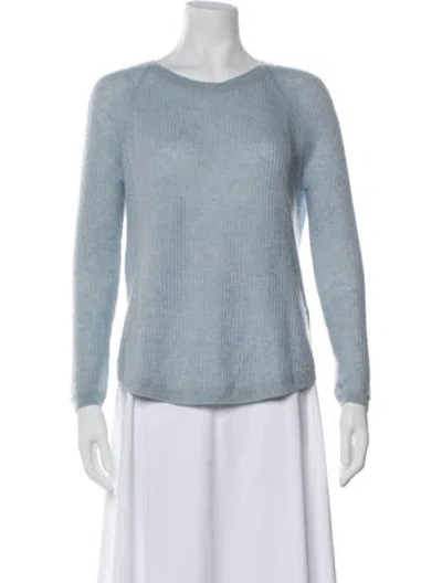 Pre-owned Vince Cashmere Scoop Neck Sweater In Blue