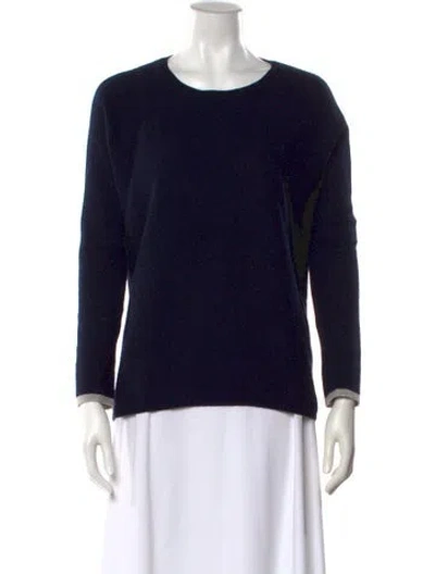 Pre-owned Vince Cashmere Scoop Neck Sweater In Blue