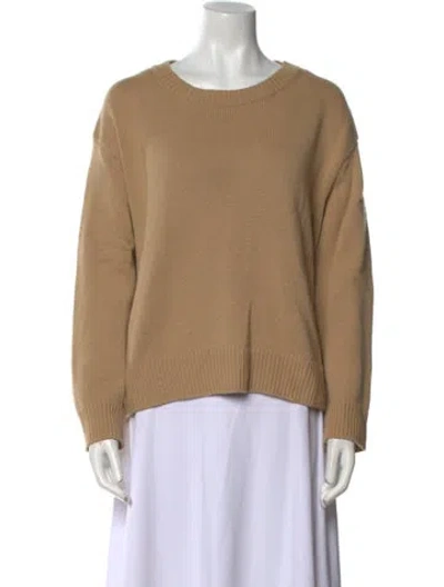 Pre-owned Vince Cashmere Scoop Neck Sweater In Brown