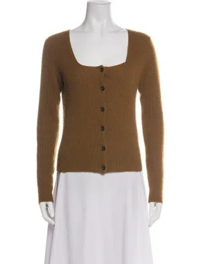 Pre-owned Vince Cashmere Scoop Neck Sweater In Brown