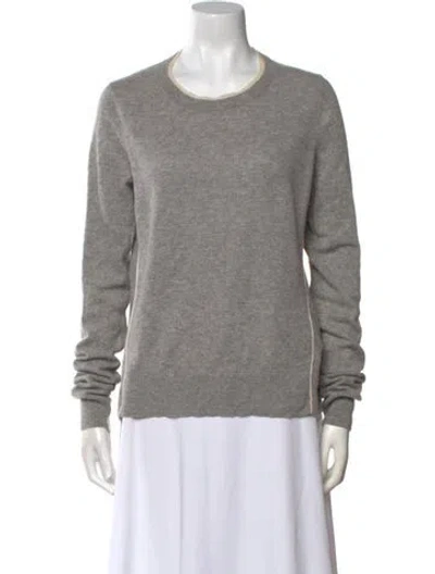 Pre-owned Vince Cashmere Scoop Neck Sweater In Gray