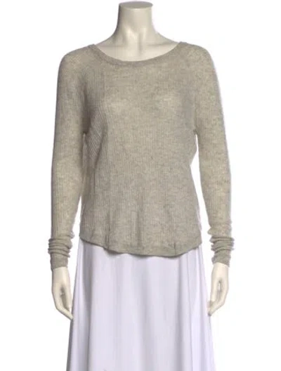 Pre-owned Vince Cashmere Scoop Neck Sweater In Gray