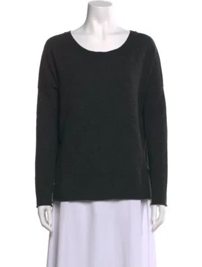 Pre-owned Vince Cashmere Scoop Neck Sweater In Gray