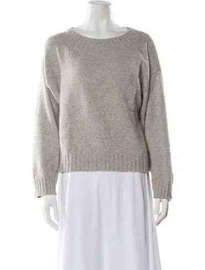Pre-owned Vince Cashmere Scoop Neck Sweater In Gray