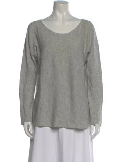 Pre-owned Vince Cashmere Scoop Neck Sweater In Gray