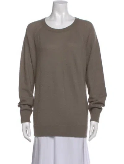 Pre-owned Vince Cashmere Scoop Neck Sweater In Gray