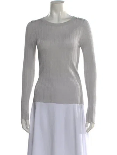 Pre-owned Vince Cashmere Scoop Neck Sweater In Gray