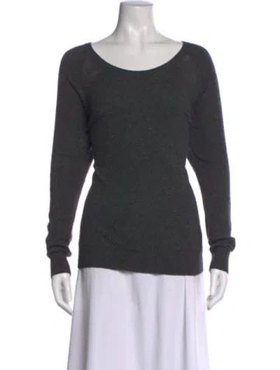 Pre-owned Vince Cashmere Scoop Neck Sweater In Gray