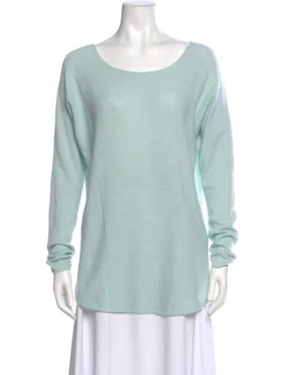 Pre-owned Vince Cashmere Scoop Neck Sweater In Green