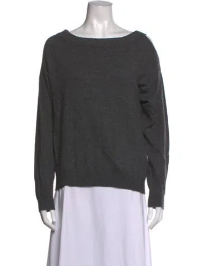 Pre-owned Vince Cashmere Scoop Neck Sweater In Grey
