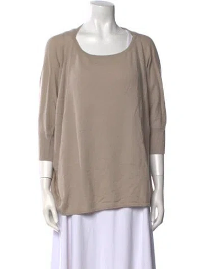 Pre-owned Vince Cashmere Scoop Neck Sweater In Neutral
