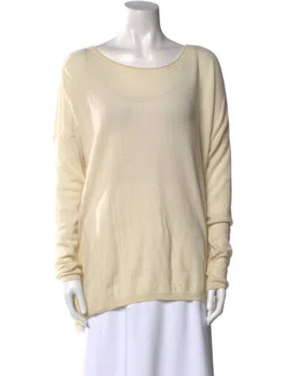 Pre-owned Vince Cashmere Scoop Neck Sweater In Neutral