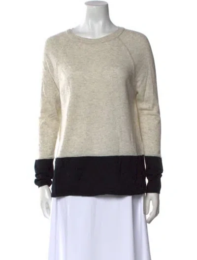 Pre-owned Vince Cashmere Scoop Neck Sweater In Neutral