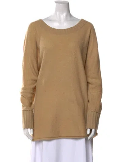 Pre-owned Vince Cashmere Scoop Neck Sweater In Neutral