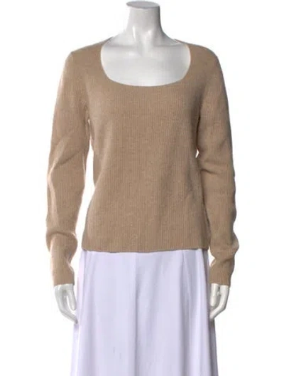 Pre-owned Vince Cashmere Scoop Neck Sweater In Neutral