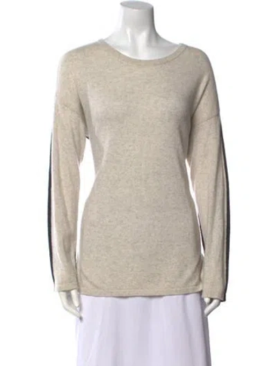 Pre-owned Vince Cashmere Scoop Neck Sweater In Neutral