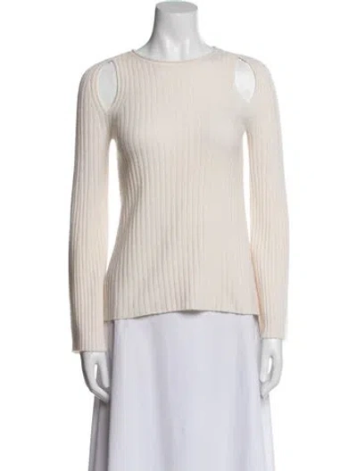 Pre-owned Vince Cashmere Scoop Neck Sweater In Neutral