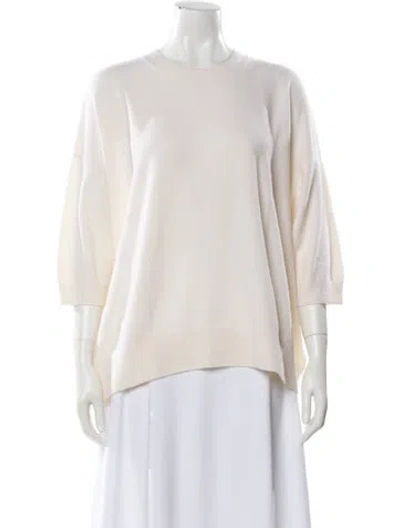 Pre-owned Vince Cashmere Scoop Neck Sweater In Neutral