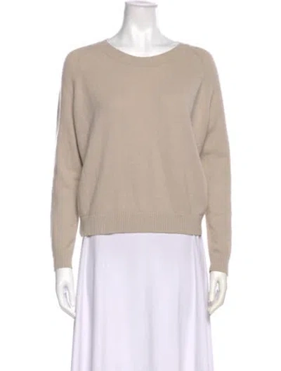 Pre-owned Vince Cashmere Scoop Neck Sweater In Neutral
