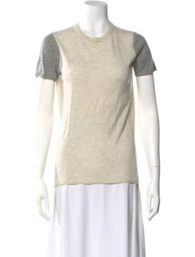 Pre-owned Vince Cashmere Scoop Neck Sweater In Neutral