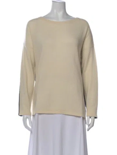 Pre-owned Vince Cashmere Scoop Neck Sweater In Neutral