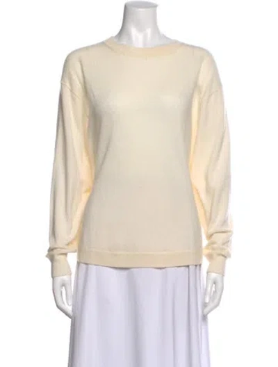 Pre-owned Vince Cashmere Scoop Neck Sweater In Neutral
