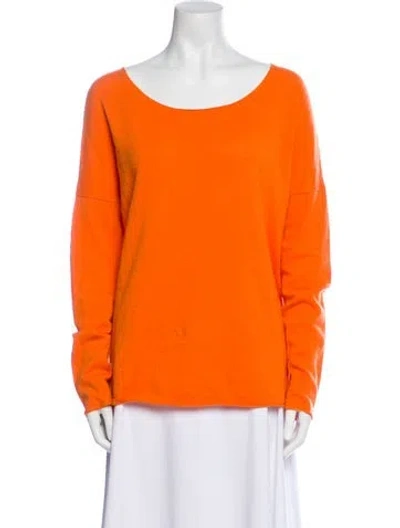 Pre-owned Vince Cashmere Scoop Neck Sweater In Orange