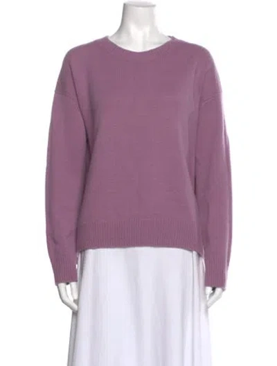 Pre-owned Vince Cashmere Scoop Neck Sweater In Purple