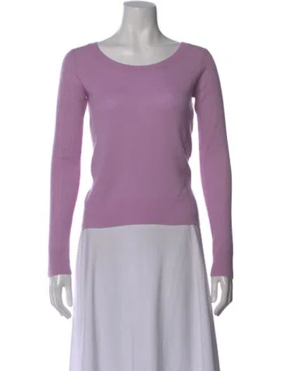 Pre-owned Vince Cashmere Scoop Neck Sweater In Purple